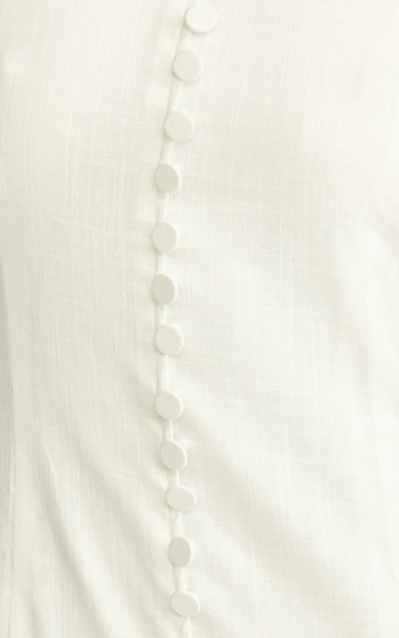 Cortez Maxi Dress - Square Neck Button Down Dropped Waist Dress in White